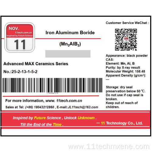 Two dimensional transition metal Mn2AlB2 Powder